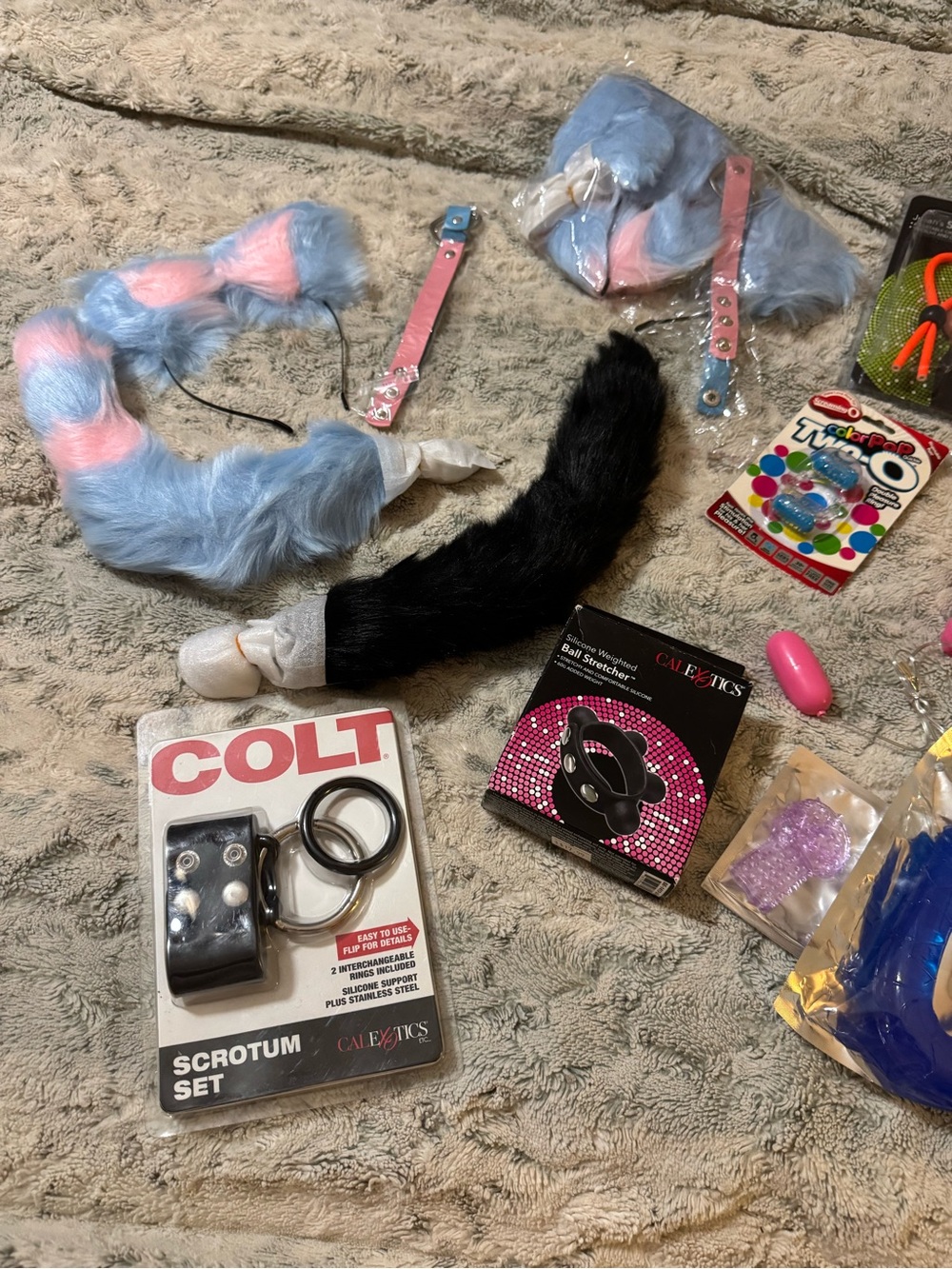 COLT Black Scrotum Set - Adult Novelty Accessory Pleasure Lot